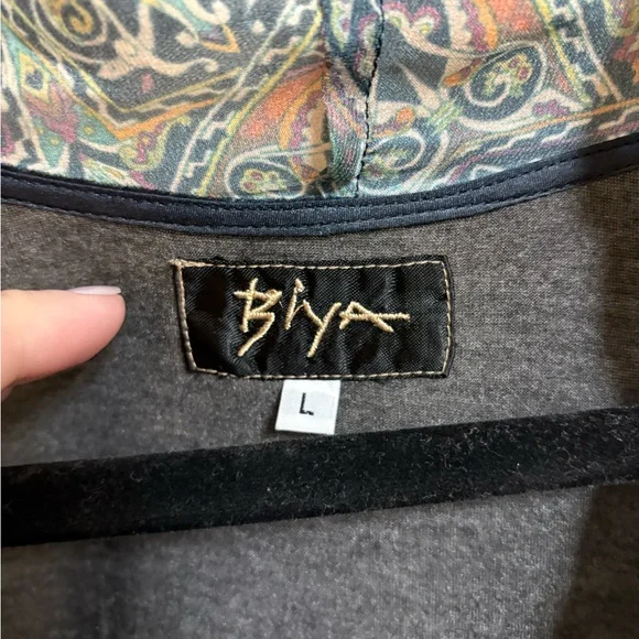 Johnny Was BIYA 100% Silk Drapey Boho Abstract Blouse - Picture 3 of 5